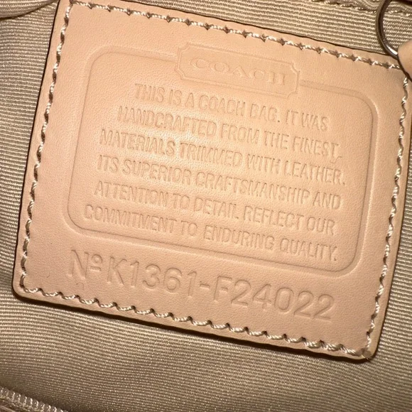 Coach Devin Signature Stripe Pink and White Zebra Print Shoulder Bag - Picture 5 of 9